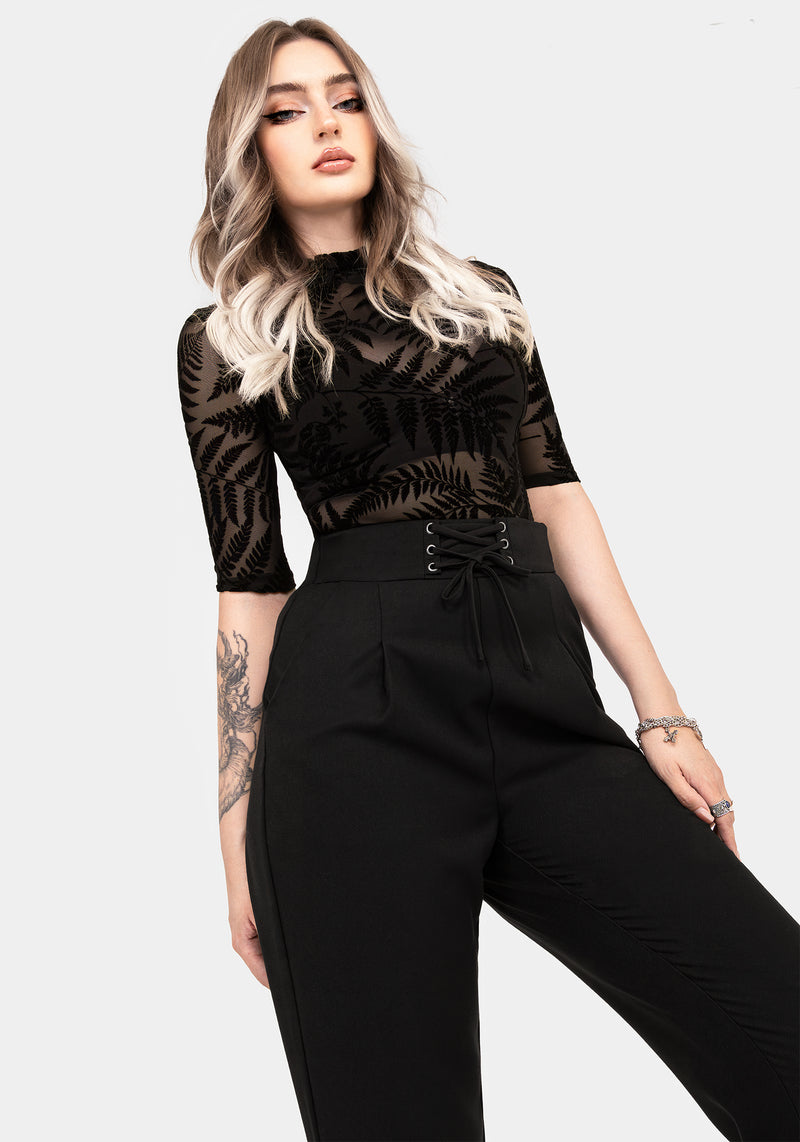 Cassandra Lace-Up Waist Tailored Trouser