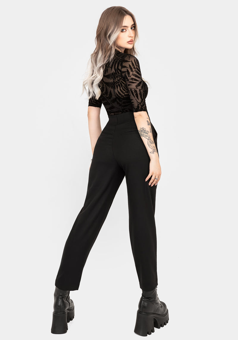 Cassandra Lace-Up Waist Tailored Trouser