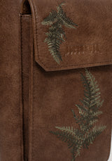 Fern Embroidered Crossbody Phone Bag
