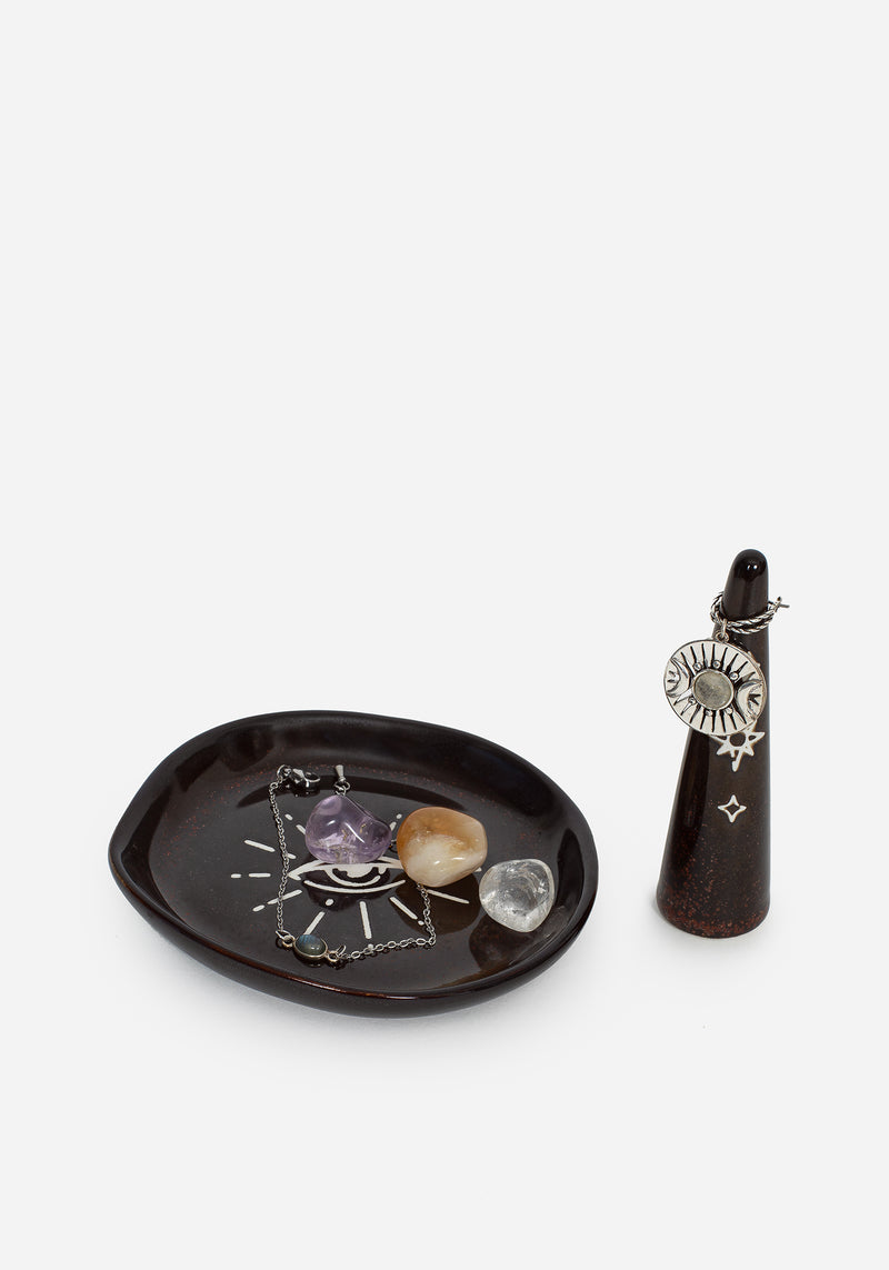 Ura Mystic Eye Trinket Tray and Ring Holder Set (2 Piece Set)