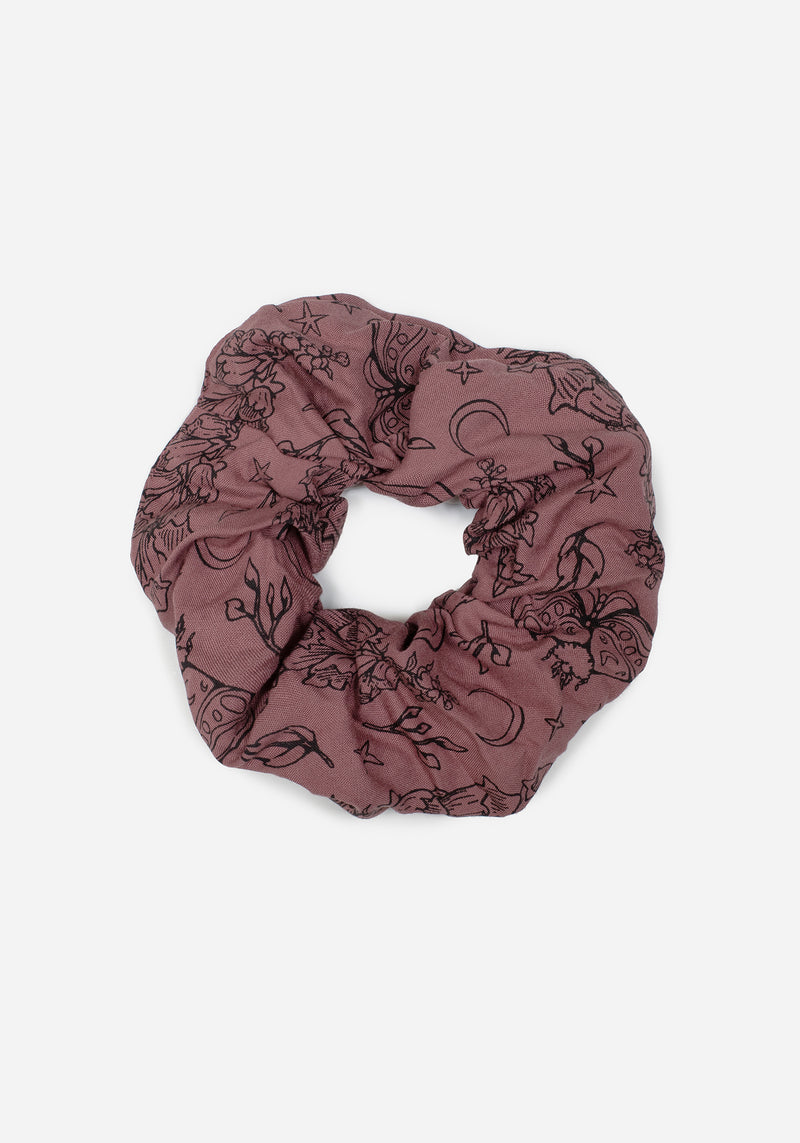 Roxana Moth Foxglove Hair Scrunchie