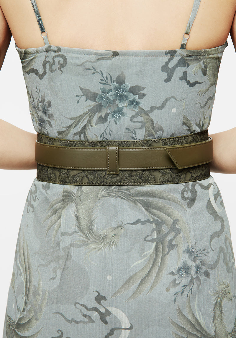 Cypress Paisley Debossed Buckled Waist Belt