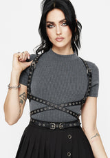 Rivet Eyelet Buckle Wrap Harness