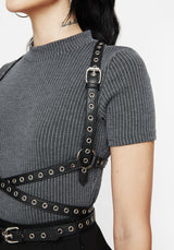 Rivet Eyelet Buckle Wrap Harness
