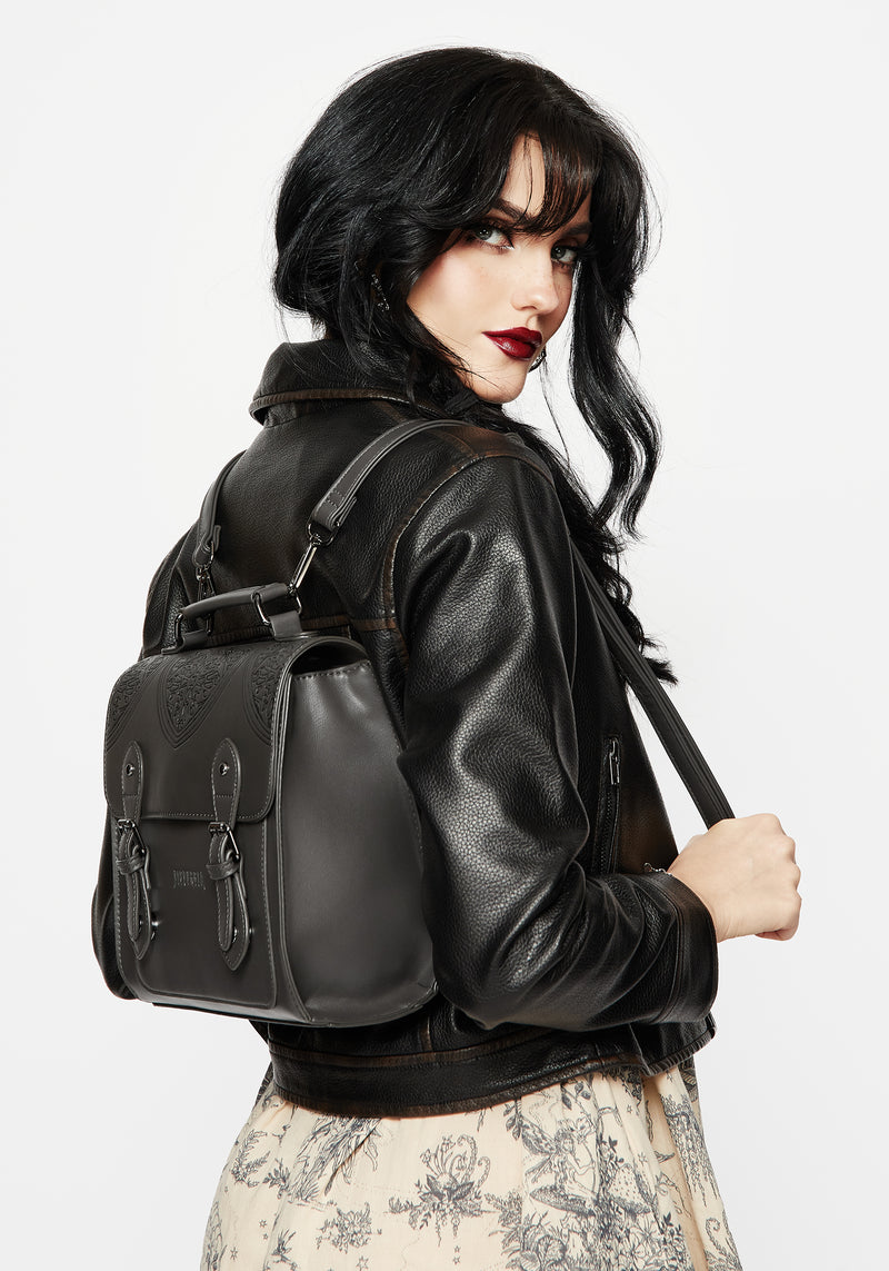 Esther Debossed Satchel Backpack
