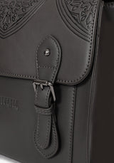 Esther Debossed Satchel Backpack