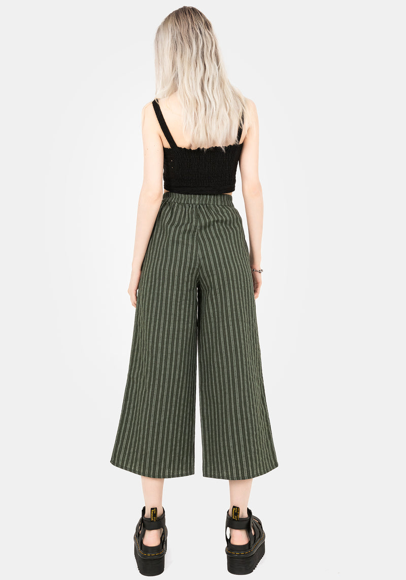 Memorantia Wide Leg Culottes - Green