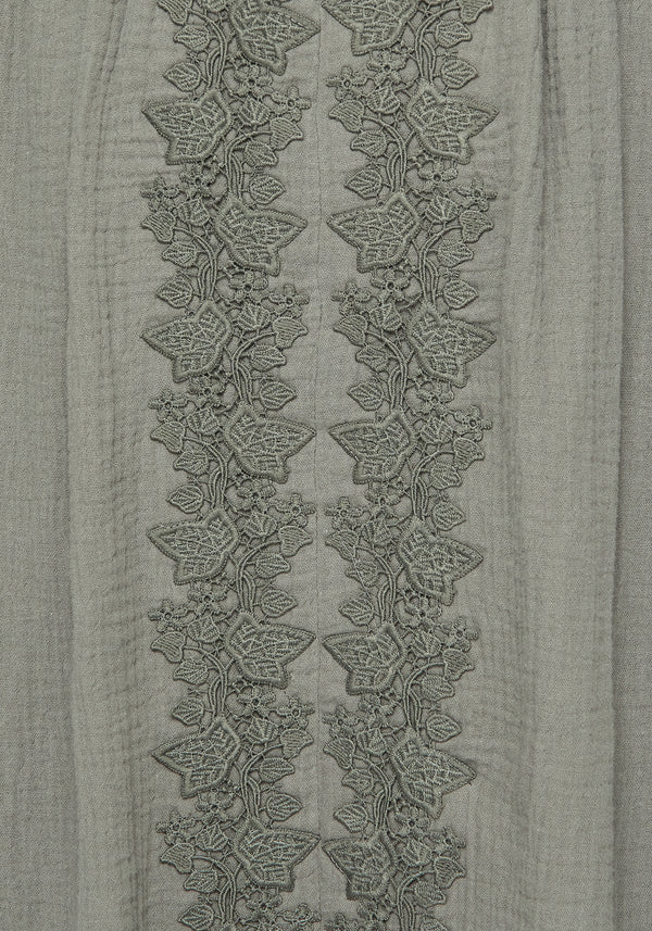 Alder Cotton Ivy Detail Midi Skirt