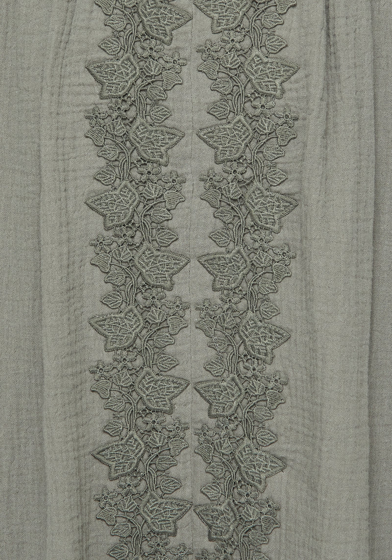 Alder Cotton Ivy Detail Midi Skirt