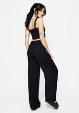 Blessing Lace Trim Wide Leg Trouser