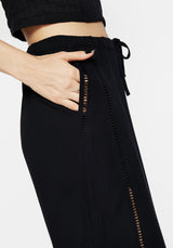 Blessing Lace Trim Wide Leg Trouser