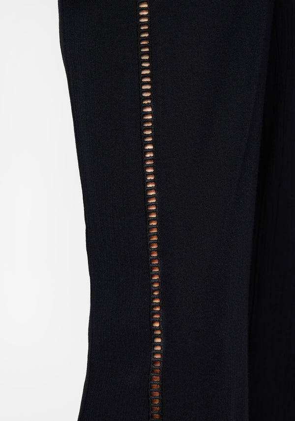 Blessing Lace Trim Wide Leg Trouser