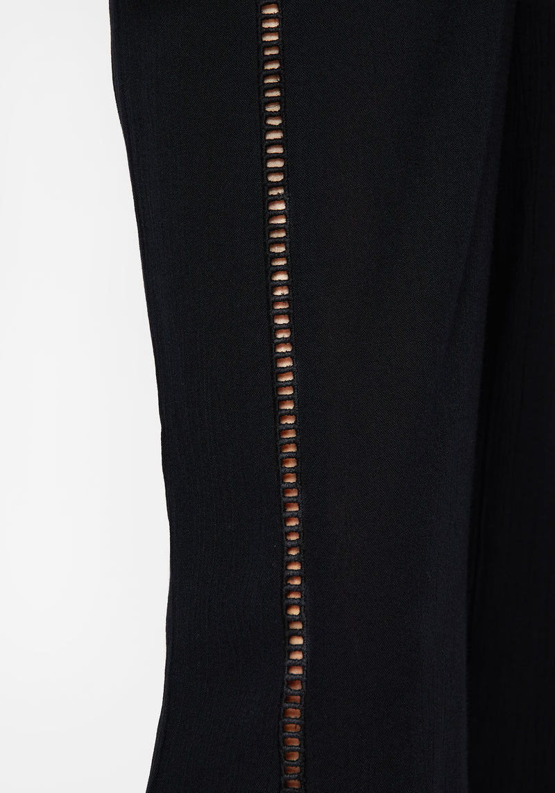 Blessing Lace Trim Wide Leg Trouser