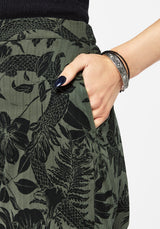 Bashe Cotton Soft Tapered Trousers - Green