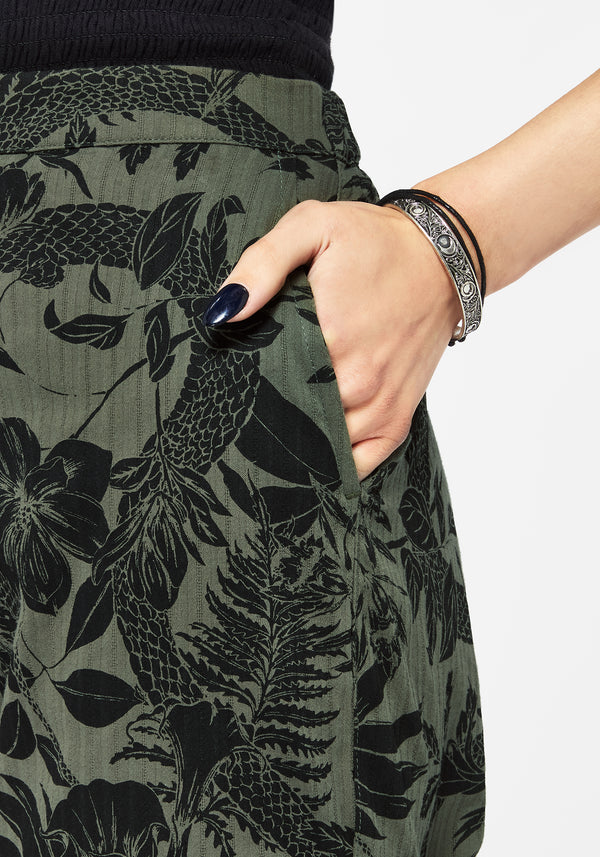 Bashe Cotton Soft Tapered Trousers - Green