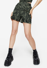 Bashe Cotton Wide Leg Shorts - Green