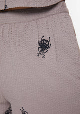 Stag Beetle Embroidered Shorts