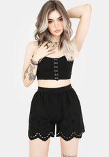 Synthweb Cotton Broderie Hem Shorts