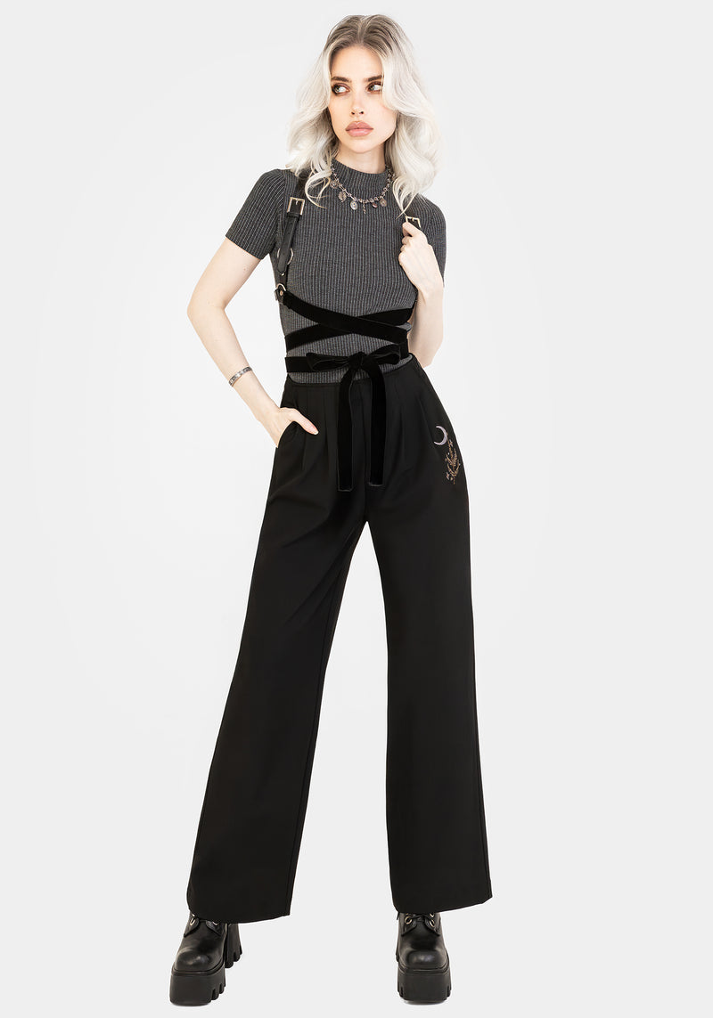 Lucia Firefly Embroidered Pleated Trousers