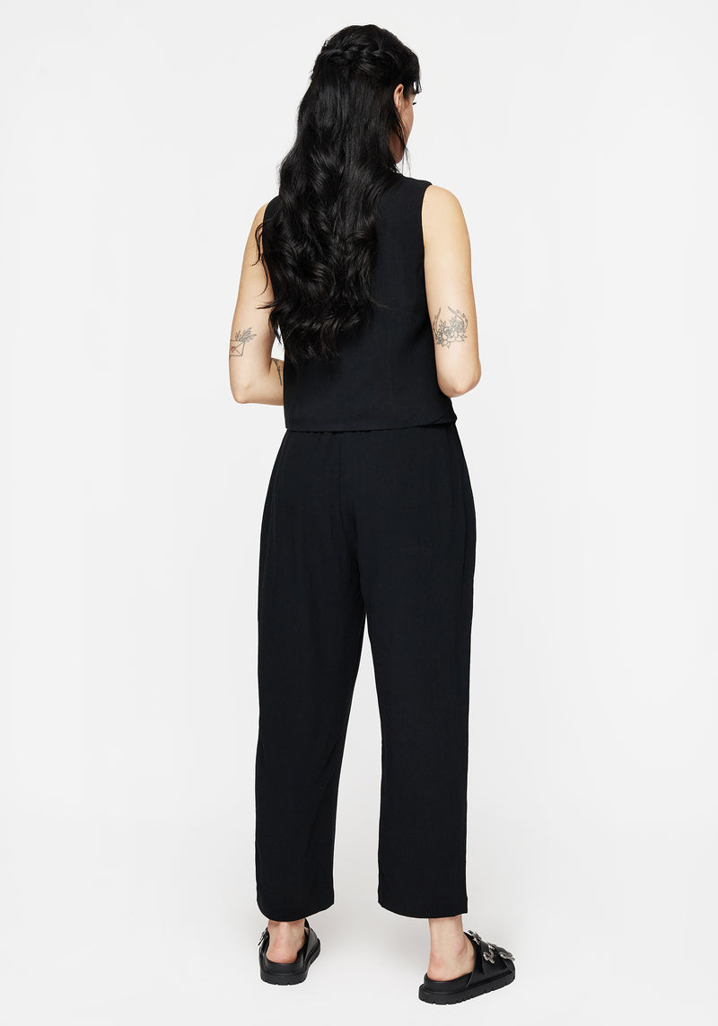 Aya Embroidered Linen Blend Balloon Pants