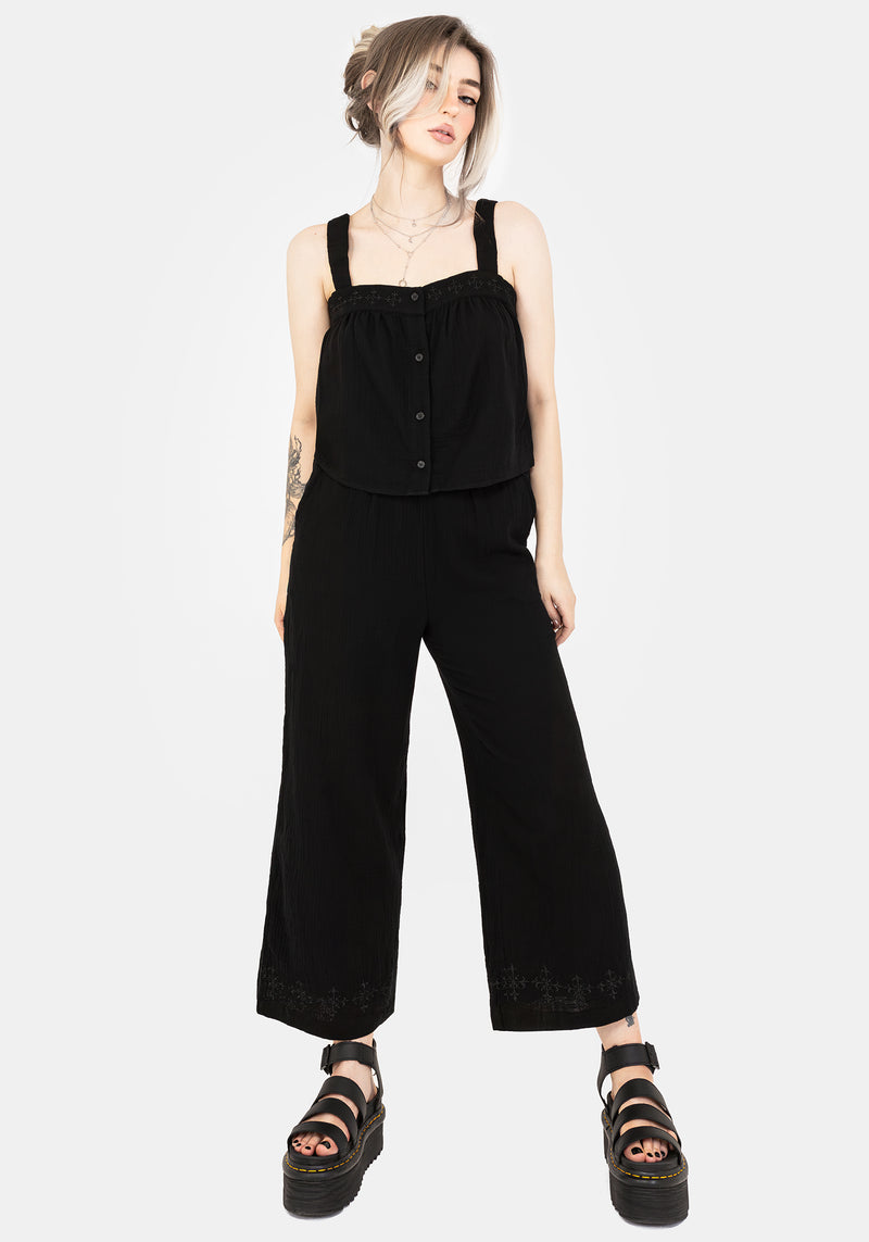 Damara Embroidered Cotton Culottes
