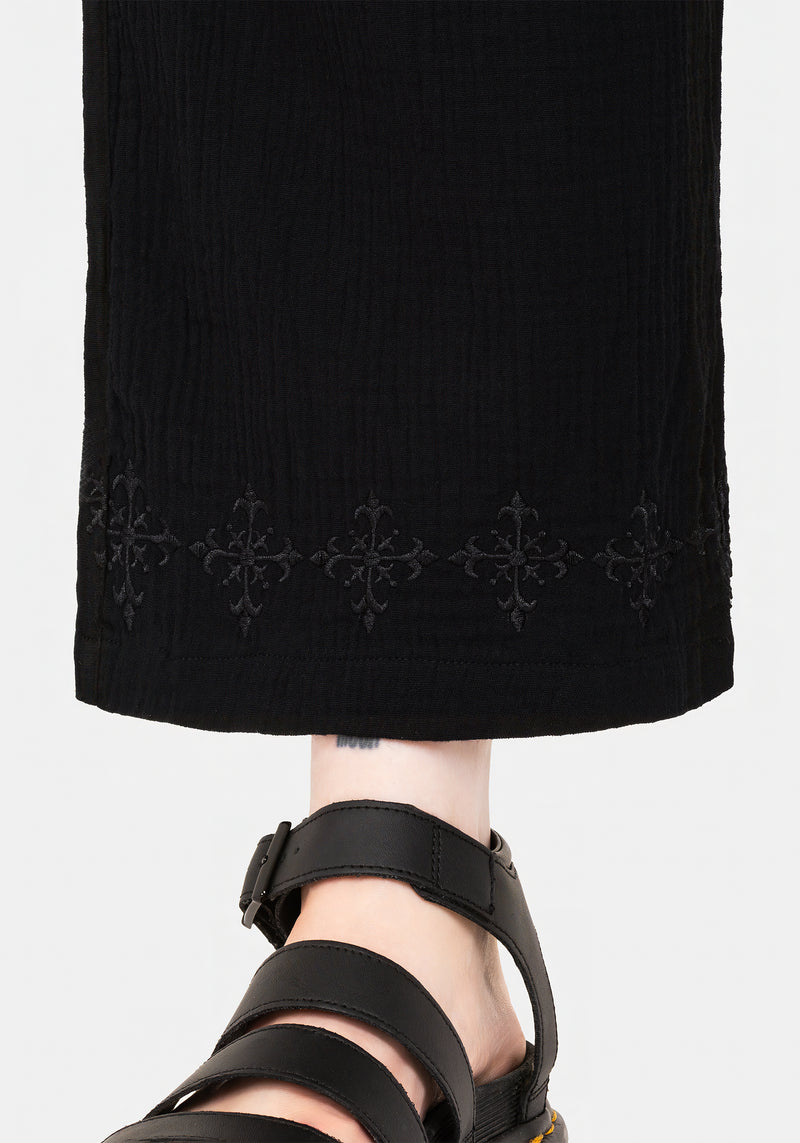 Damara Embroidered Cotton Culottes