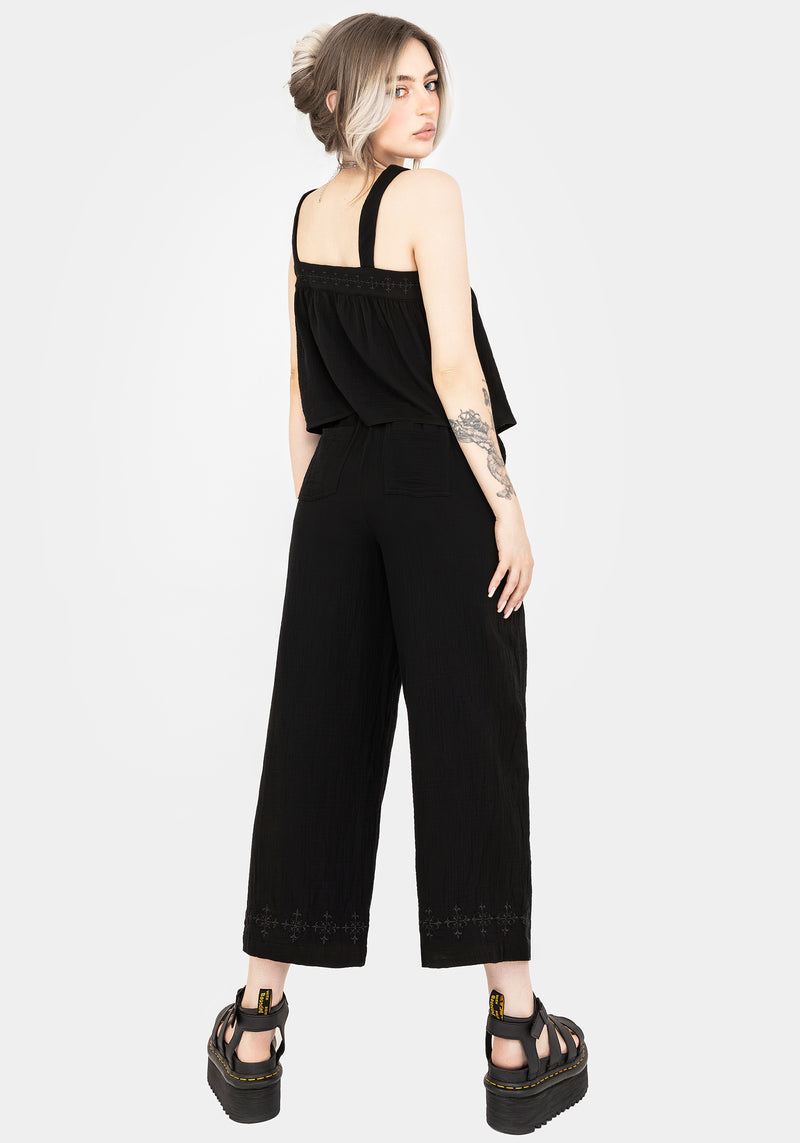 Damara Embroidered Cotton Culottes