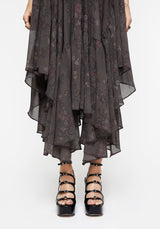 Arnora Chiffon Handkerchief Hem Midaxi Skirt