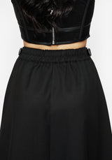 Nightingale Buckled Midi Skirt - Black