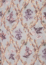 Blossom Floral Tile Printed Wide Leg Culotte Trousers