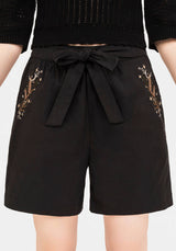Abellona Embroidered Belted Short