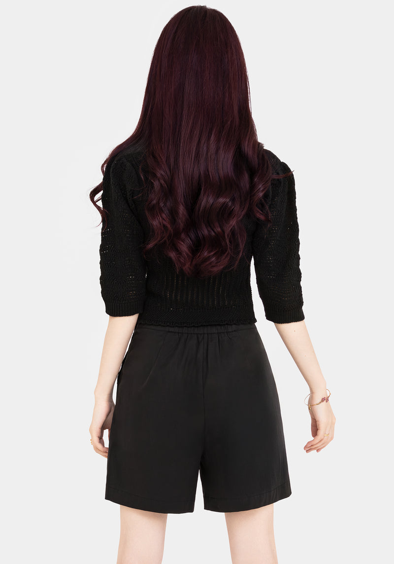 Abellona Embroidered Belted Short