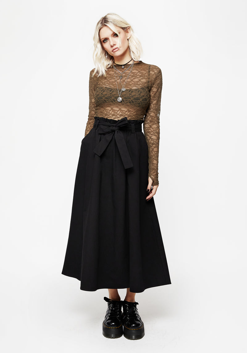 Strega Tie Belt Midaxi Skirt