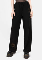 Cosmos Embroidered Wide Leg Trousers
