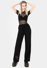 Cosmos Embroidered Wide Leg Trousers