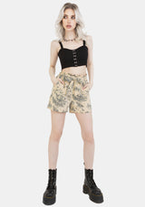 Maypole Cotton Print Paperbag Shorts