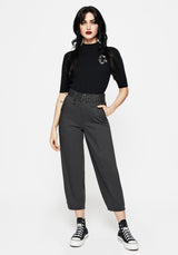 Pinhead Embroidered Belted Balloon Leg Trousers