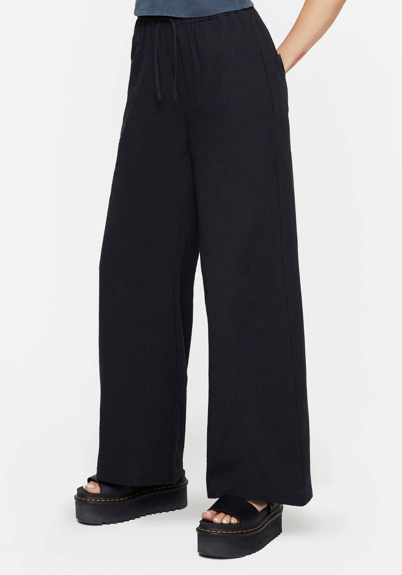 Rian Seersucker Straight Leg Trousers