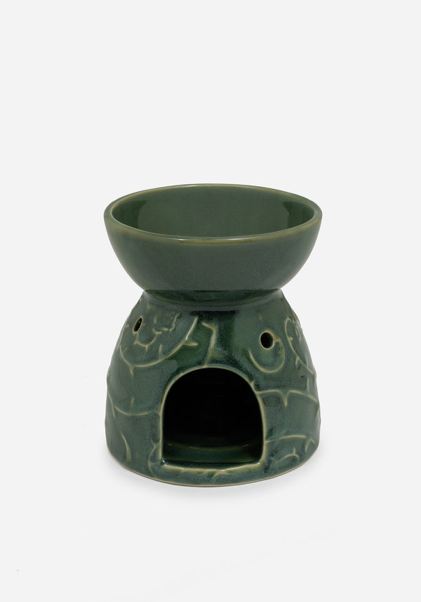 Rosethorn Floral Embossed Tealight Scented Oil Burner