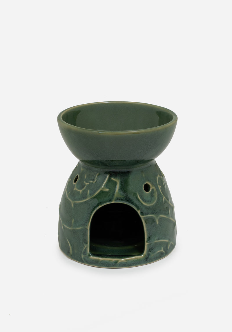 Rosethorn Floral Embossed Tealight Scented Oil Burner