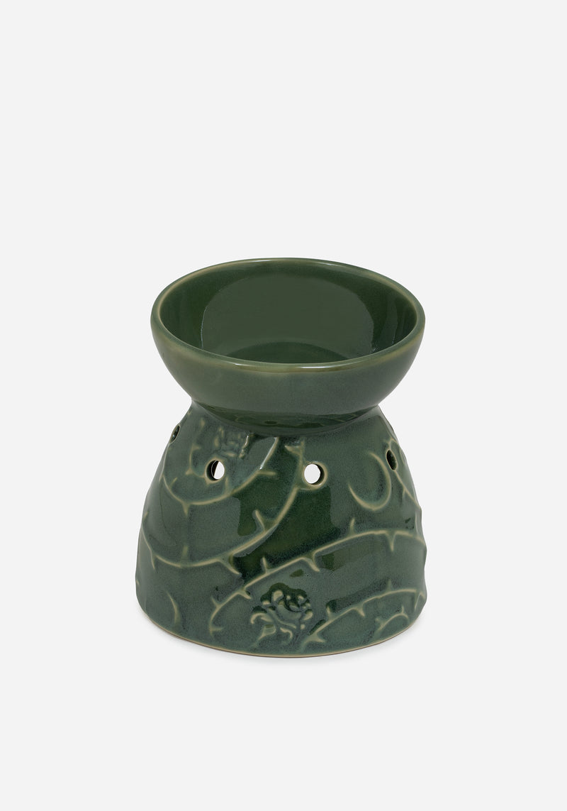 Rosethorn Floral Embossed Tealight Scented Oil Burner