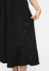 Cressida Moth Embroidered Midi Dress