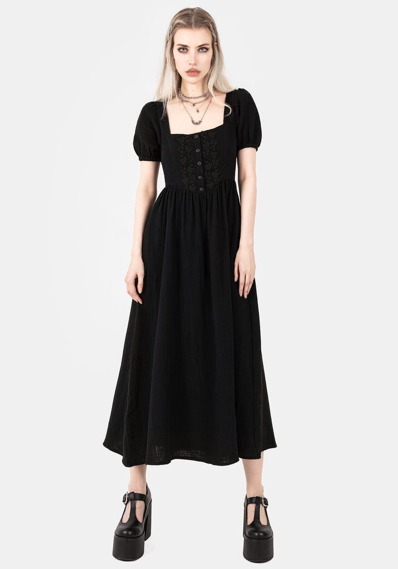 Alder Cotton Detail Midaxi Dress