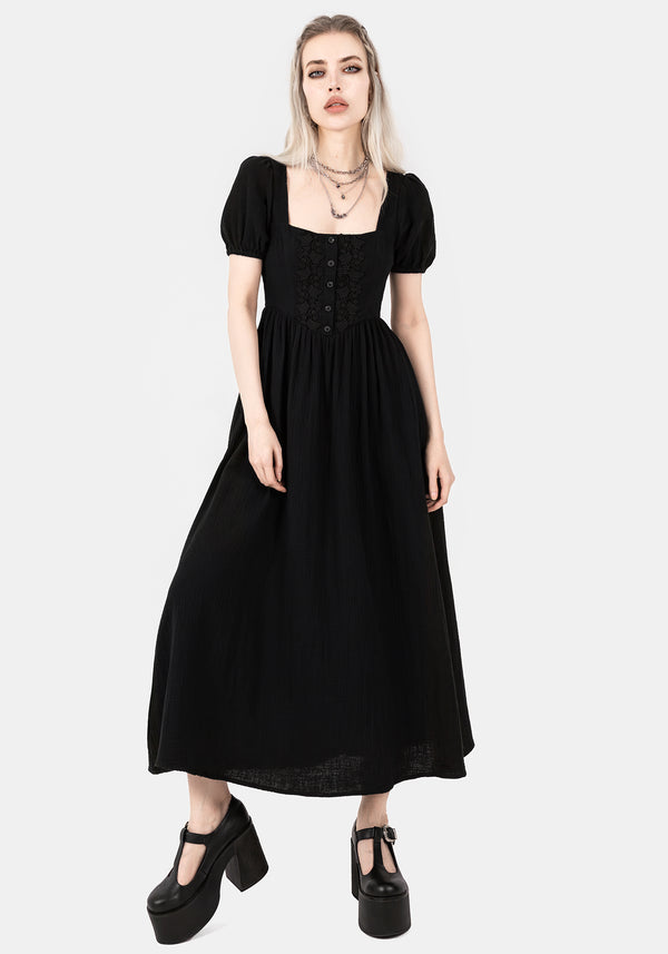 Alder Cotton Detail Midaxi Dress