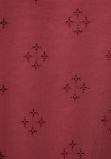 Crux Broderie Cotton V-Neck Frill Maxi Dress