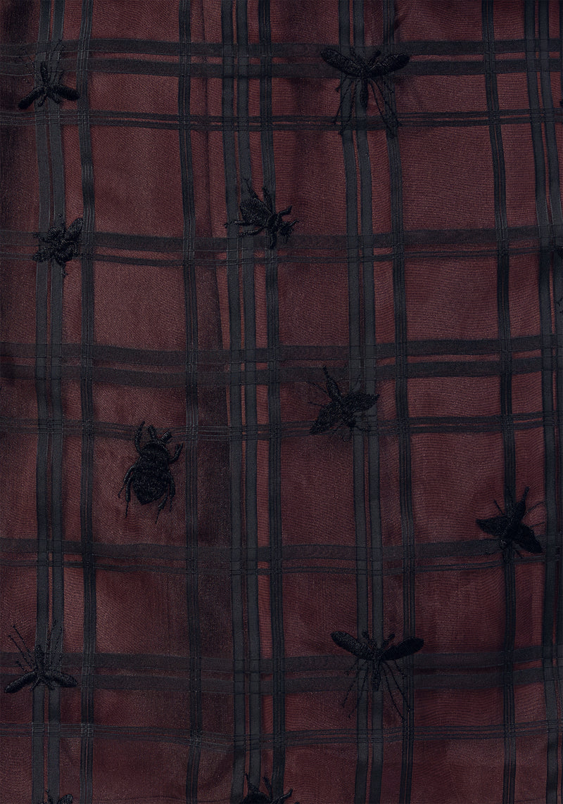 Sedona Organza Check Embroidered Midaxi Skirt