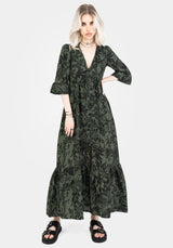 Bashe Cotton Maxi Over Dress - Green