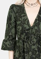 Bashe Cotton Maxi Over Dress - Green