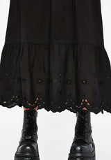 Synthweb Cotton Broderie Hem Midaxi Dress