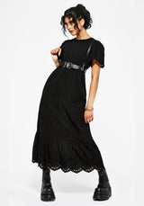 Synthweb Cotton Broderie Hem Midaxi Dress